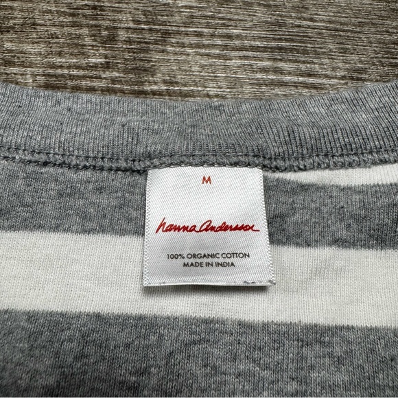 Hanna Andersson Adult Striped Long John Pajama Top Size Medium - Picture 4 of 7